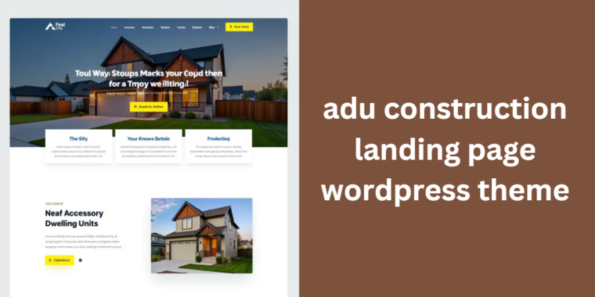 adu construction landing page wordpress theme