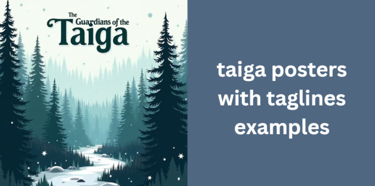 taiga posters with taglines examples