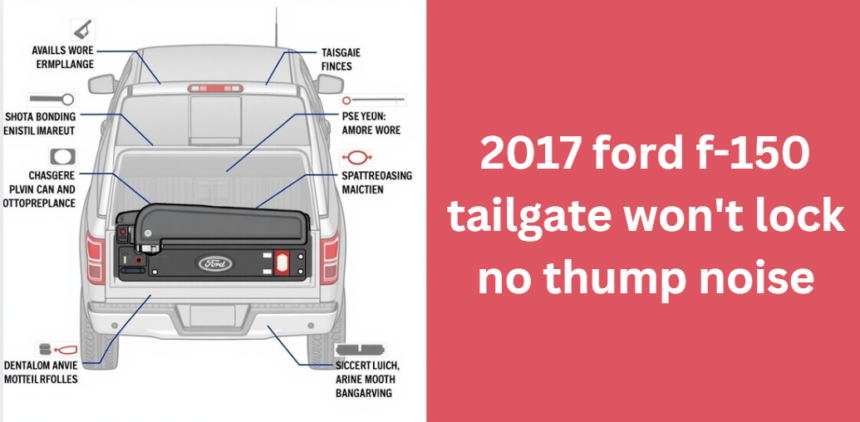 2017 ford f-150 tailgate won't lock no thump noise